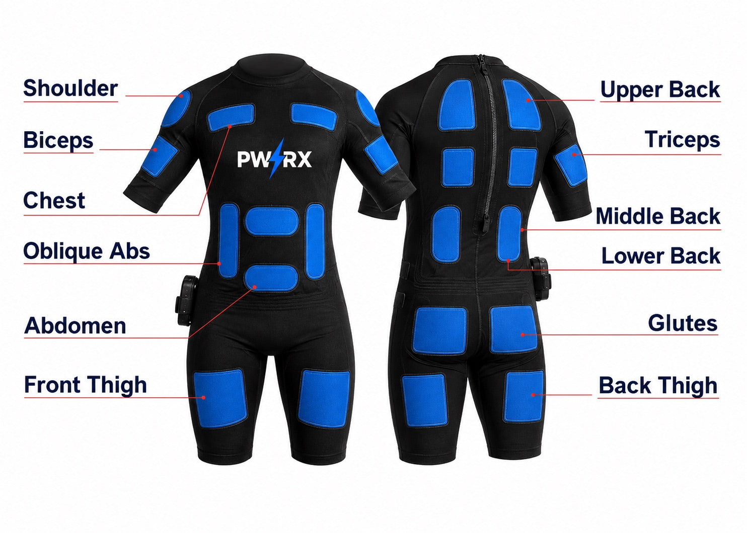 Standalone Suit — PWRX EMS Training Suitm (24 electrode)
